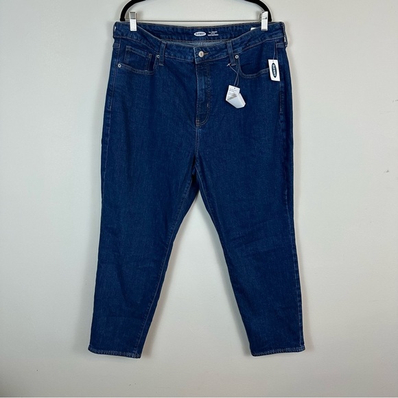 Old Navy | Dark Wash O.G. Straight Jeans High Rise Size 18 NWT - Picture 1 of 7